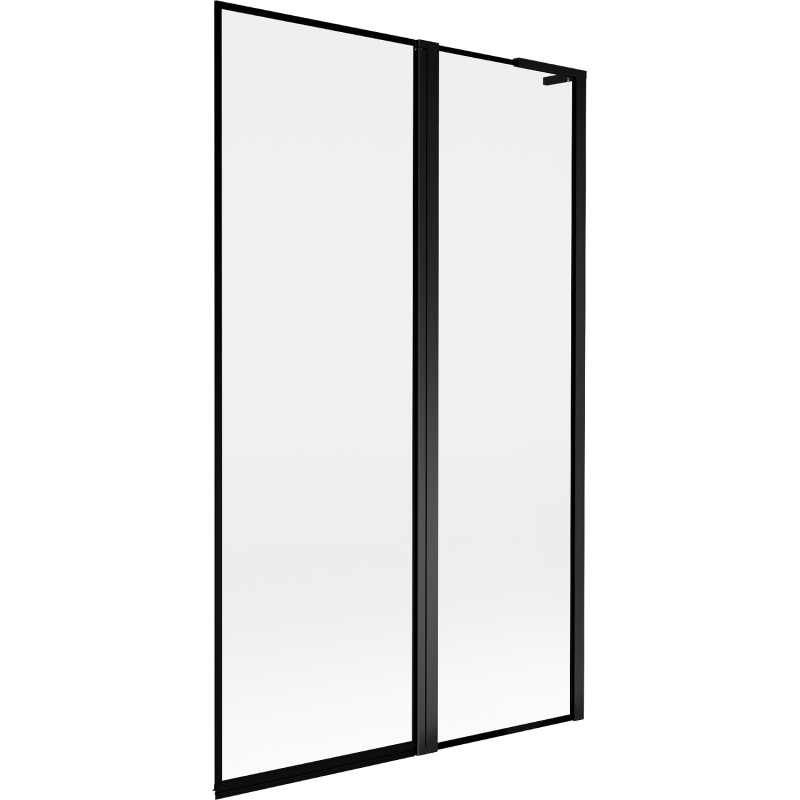 Mexen Mist L parawan nawannowy 2-skrzydłowy prawy 110 x 150 cm, czarna ramka, czarny - 8A9L-110-011-70-70-P