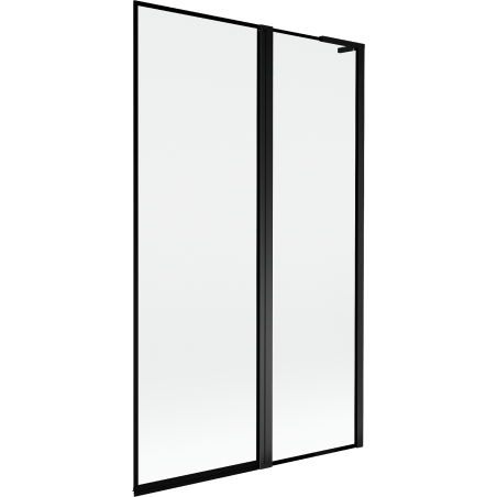 Mexen Mist L parawan nawannowy 2-skrzydłowy prawy 110 x 150 cm, czarna ramka, czarny - 8A9L-110-011-70-70-P