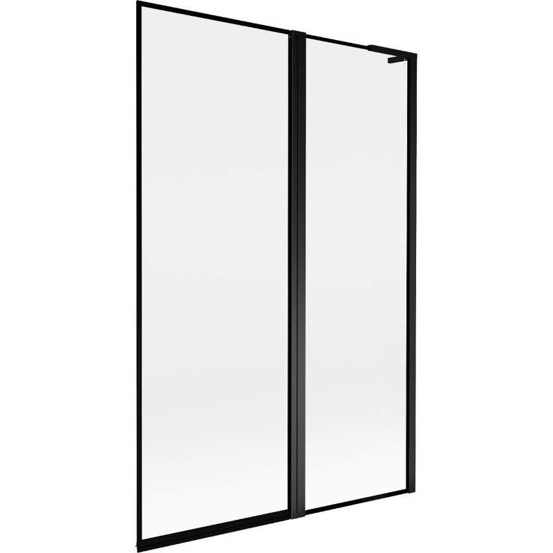 Mexen Mist L parawan nawannowy 2-skrzydłowy prawy 120 x 150 cm, czarna ramka, czarny - 8A9L-120-011-70-70-P