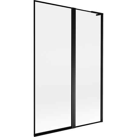 Mexen Mist L parawan nawannowy 2-skrzydłowy prawy 120 x 150 cm, czarna ramka, czarny - 8A9L-120-011-70-70-P
