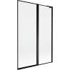 Mexen Mist L parawan nawannowy 2-skrzydłowy prawy 120 x 150 cm, czarna ramka, czarny - 8A9L-120-011-70-70-P