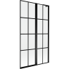 Mexen Mist L parawan nawannowy 2-skrzydłowy prawy 100 x 150 cm, czarna kratka, czarny - 8A9L-100-011-70-77-P