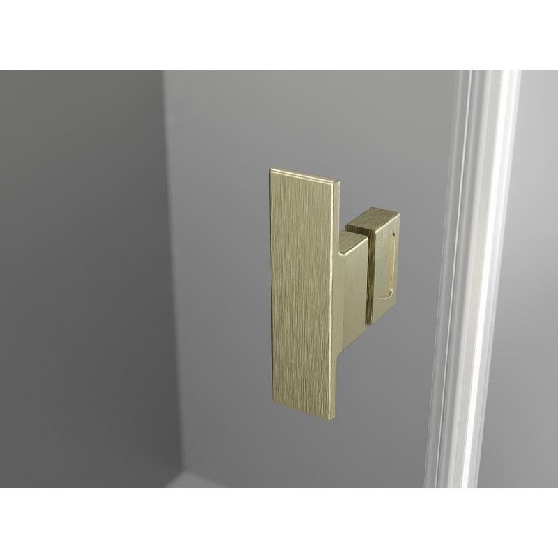 Mexen Mist-B kabina prysznicowa uchylna 80 x 75 cm, transparent, złota szczotkowana - 8A2T-080-075-55-00