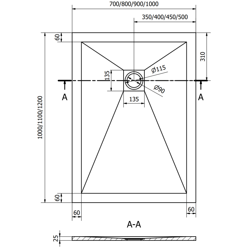 Mexen Stone+ brodzik kompozytowy prostokątny 120 x 90 cm, biały - 44109012