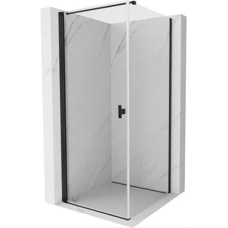 Mexen Mist-B kabina prysznicowa uchylna 85 x 85 cm, transparent, czarna - 8A2T-085-085-70-00