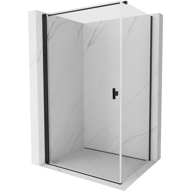 Mexen Mist-B  kabina prysznicowa uchylna 90 x 95 cm, transparent, czarna - 8A2T-090-095-70-00