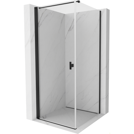 Mexen Mist-B kabina prysznicowa uchylna 95 x 95 cm, transparent, czarna - 8A2T-095-095-70-00