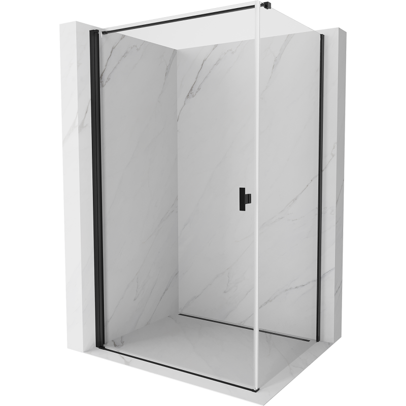 Mexen Mist-B  kabina prysznicowa uchylna 85 x 120 cm, transparent, czarna - 8A2T-085-120-70-00
