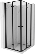 Mexen Mist-F Duo kabina prysznicowa składana 70 x 70 cm, czarna ramka, czarna - 8A6-070L-070P-70-70