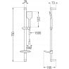 Mexen Axel DB62 zestaw wannowy, chrom - 73813DB62-00
