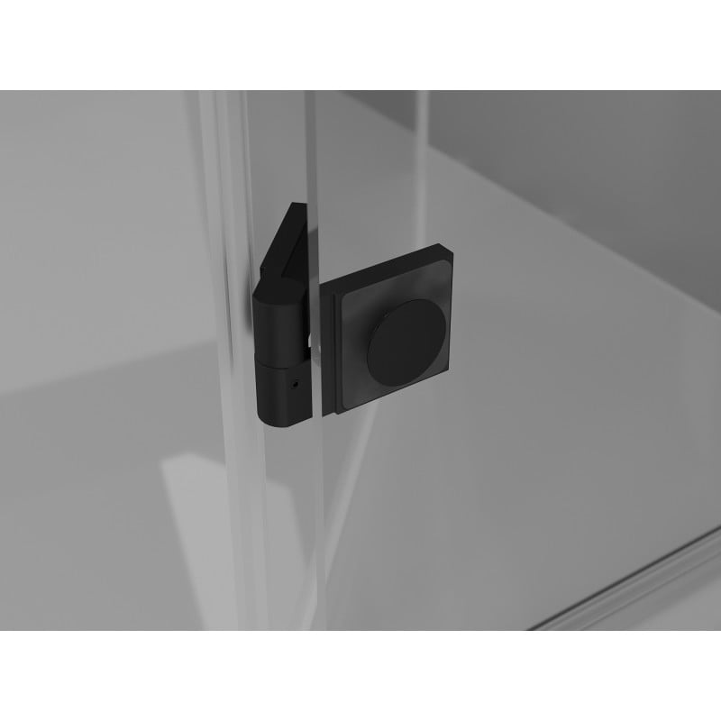 Mexen Mist-F Duo kabina prysznicowa składana prawa 75 x 80 cm, czarna ramka, czarna -  8A6-075L-080P-70-70