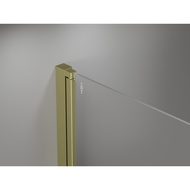 Mexen Mist-B Duo kabina prysznicowa uchylna 85 x 85 cm, transparent, złota szczotkowana - 8A2-085-085-55-00