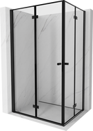 Mexen Mist-F Duo kabina prysznicowa składana lewa 120 x 80 cm, czarna ramka, czarna -  8A6-120L-080P-70-70