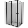 Mexen Mist-F Duo kabina prysznicowa składana lewa 90 x 85 cm, czarna ramka, czarna -  8A6-090L-085P-70-70