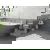 Mexen Silo wanna wolnostojąca narożna lewa ryflowana  150 x 75 cm, biała/szara, przelew nikiel szczotkowany - 52891507562L-97