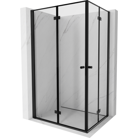 Mexen Mist-F Duo kabina prysznicowa składana lewa 100 x 95 cm, czarna ramka, czarna -  8A6-100L-095P-70-70