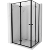 Mexen Mist-F Duo kabina prysznicowa składana lewa 100 x 95 cm, czarna ramka, czarna -  8A6-100L-095P-70-70