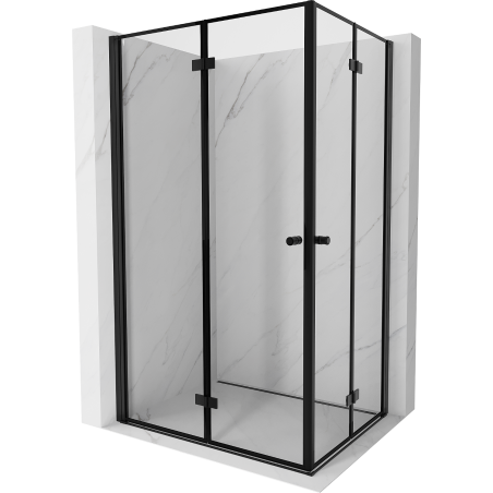 Mexen Mist-F Duo kabina prysznicowa składana lewa 120 x 95 cm, czarna ramka, czarna -  8A6-120L-095P-70-70
