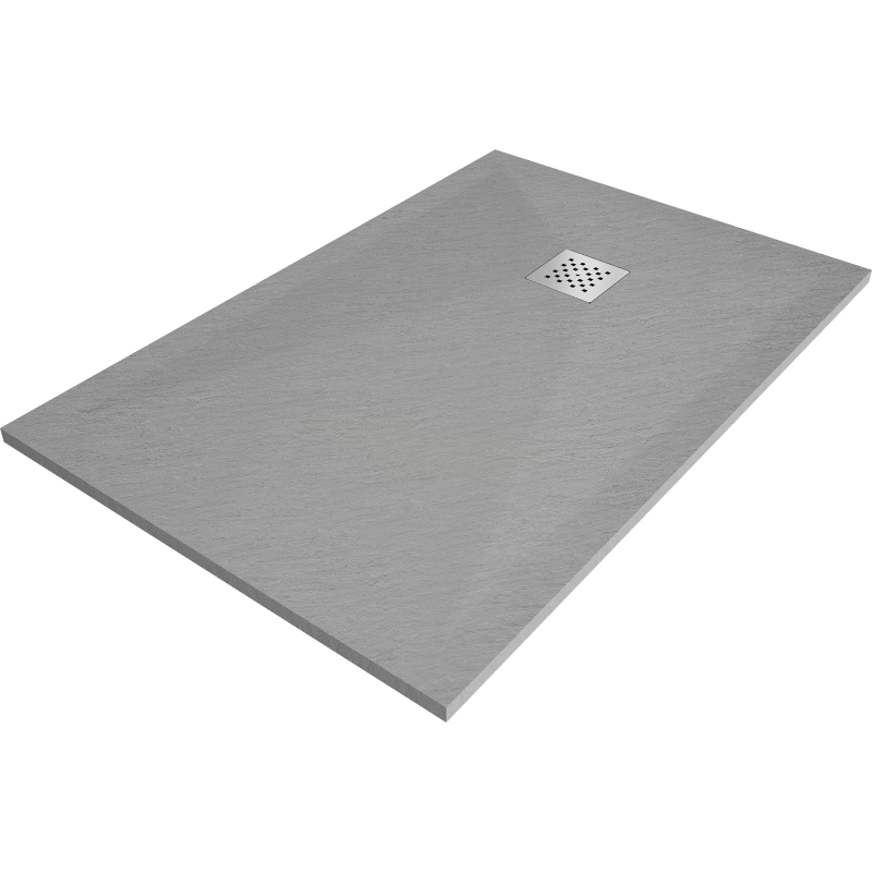 Mexen Stone+ brodzik kompozytowy prostokątny 90 x 80 cm, szary-beton - 44618090