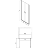 Mexen Mist drzwi prysznicowe uchylne 85 cm, transparent, chrom - 8A7-085-000-01-00