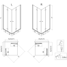 Mexen Mist-F Duo kabina prysznicowa składana 120 x 120 cm, czarna ramka, czarna - 8A6-120L-120P-70-70