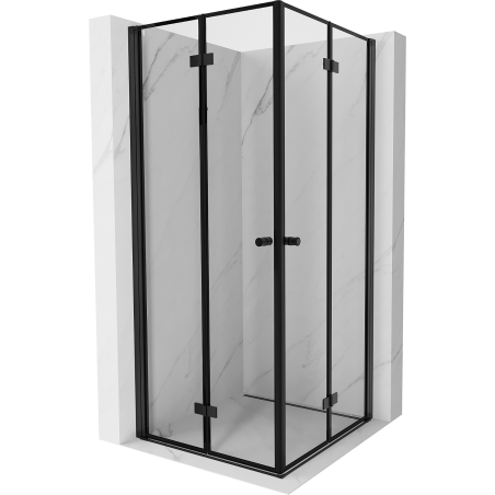 Mexen Mist-F Duo kabina prysznicowa składana 120 x 120 cm, czarna ramka, czarna - 8A6-120L-120P-70-70