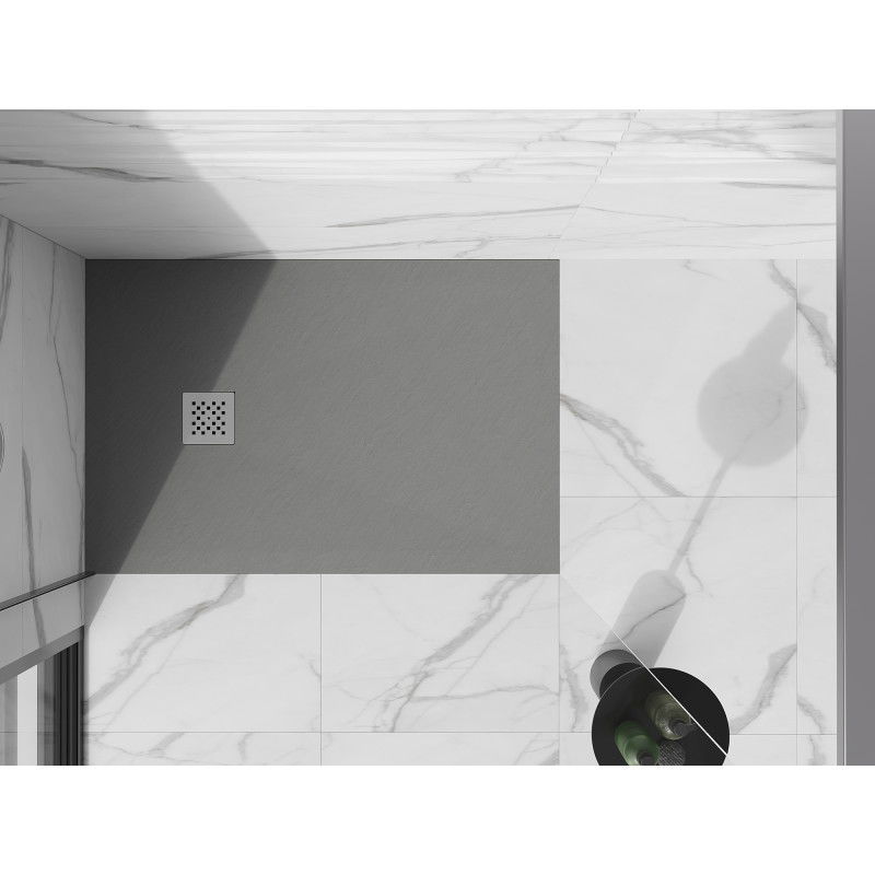 Mexen Stone+ brodzik kompozytowy prostokątny 120 x 80 cm, szary-beton - 44618012