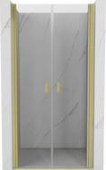 Mexen Mist drzwi prysznicowe uchylne 85 cm, transparent, złote szczotkowane - 8A7-085-000-55-00