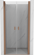 Mexen Mist drzwi prysznicowe uchylne 110 cm, transparent, miedź szczotkowana - 8A7-110-000-65-00