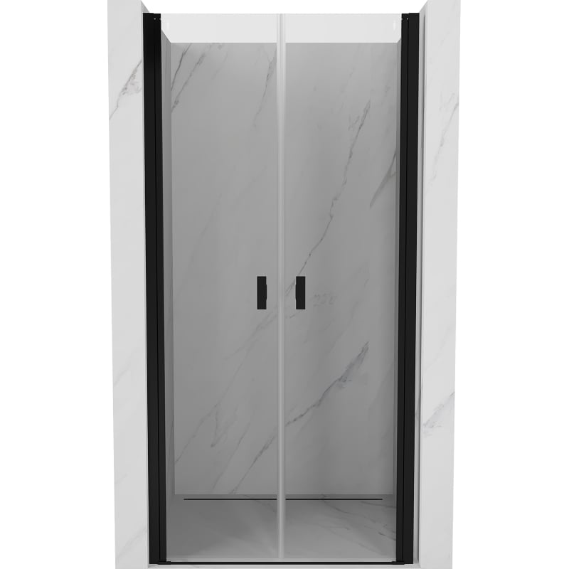 Mexen Mist drzwi prysznicowe uchylne 70 cm, transparent, czarne - 8A7-070-000-70-00
