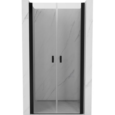 Mexen Mist drzwi prysznicowe uchylne 80 cm, transparent, czarne - 8A7-080-000-70-00
