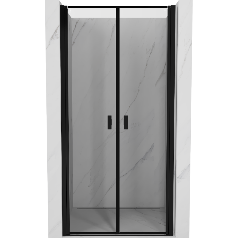 Mexen Mist drzwi prysznicowe uchylne 85 cm, czarna ramka, czarne - 8A7-085-000-70-70
