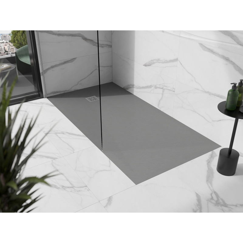 Mexen Stone+ brodzik kompozytowy prostokątny 160 x 80 cm, szary-beton - 44618016