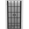 Mexen Mist drzwi prysznicowe uchylne 85 cm, czarna kratka, czarne - 8A7-085-000-70-77