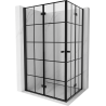 Mexen Mist-F Duo kabina prysznicowa składana lewa 120 x 85 cm, czarna kratka, czarna -  8A6-120L-085P-70-77