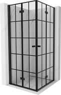 Mexen Mist-F Duo kabina prysznicowa składana 95 x 95 cm, czarna kratka, czarna - 8A6-095L-095P-70-77
