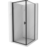 Mexen Mist-B kabina prysznicowa uchylna lewa 90 x 90 cm, czarna ramka, czarna - 8A2T-090-090-70-70-L