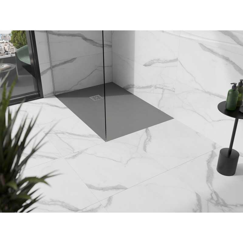 Mexen Stone+ brodzik kompozytowy prostokątny 140 x 90 cm, szary-beton - 44619014