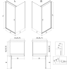 Mexen Mist-B  kabina prysznicowa uchylna prawa 100 x 90 cm, czarna ramka, czarna - 8A2T-100-090-70-70-P
