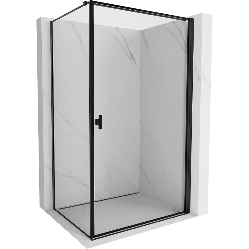 Mexen Mist-B  kabina prysznicowa uchylna prawa 70 x 95 cm, czarna ramka, czarna - 8A2T-070-095-70-70-P