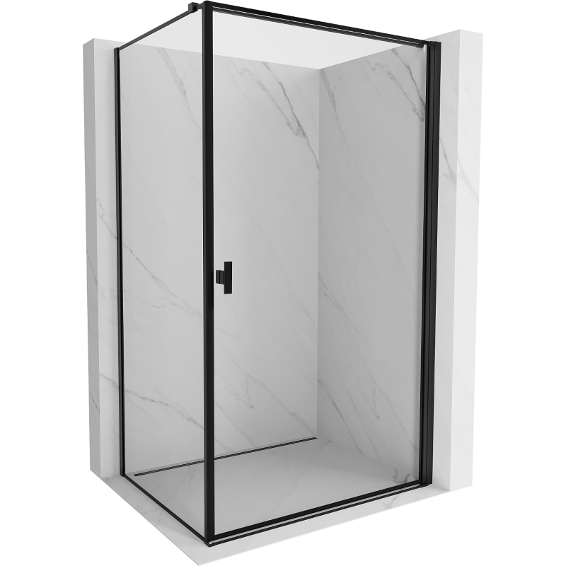 Mexen Mist-B  kabina prysznicowa uchylna prawa 90 x 95 cm, czarna ramka, czarna - 8A2T-090-095-70-70-P