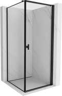 Mexen Mist-B kabina prysznicowa uchylna prawa 100 x 100 cm, czarna ramka, czarna - 8A2T-100-100-70-70-P