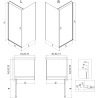 Mexen Mist-B  kabina prysznicowa uchylna prawa 80 x 110 cm, czarna kratka, czarna - 8A2T-080-110-70-77-P