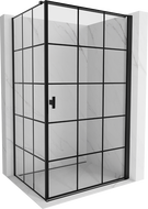 Mexen Mist-B  kabina prysznicowa uchylna prawa 90 x 120 cm, czarna kratka, czarna - 8A2T-090-120-70-77-P