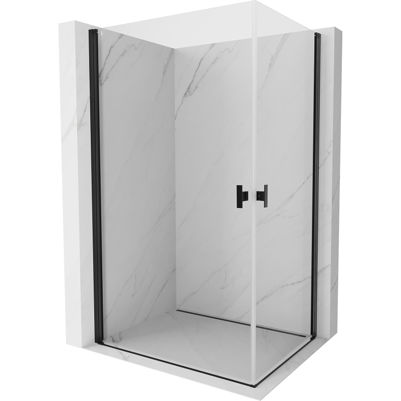 Mexen Mist-B Duo kabina prysznicowa uchylna 85 x 75 cm, transparent, czarna - 8A2-085-075-70-00