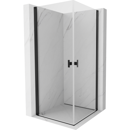 Mexen Mist-B Duo kabina prysznicowa uchylna 85 x 85 cm, transparent, czarna - 8A2-085-085-70-00