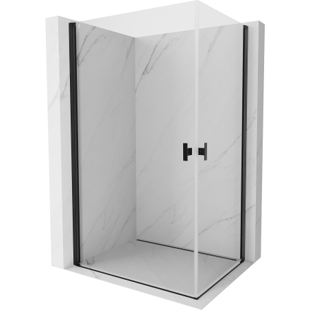 Mexen Mist-B Duo kabina prysznicowa uchylna 90 x 85 cm, transparent, czarna - 8A2-090-085-70-00