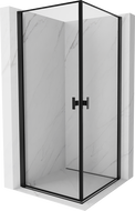Mexen Mist-B Duo kabina prysznicowa uchylna 70 x 70 cm, czarna ramka, czarna - 8A2-070L-070P-70-70