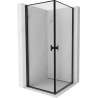 Mexen Mist-B Duo kabina prysznicowa uchylna 80 x 80 cm, czarna ramka, czarna - 8A2-080L-080P-70-70