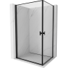 Mexen Mist-B Duo kabina prysznicowa uchylna 90 x 80 cm, czarna ramka, czarna - 8A2-090L-080P-70-70